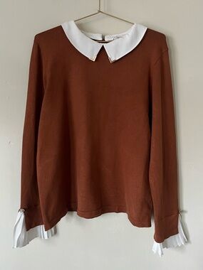 RIO & RIAN rust formal office casual blouse size XL
